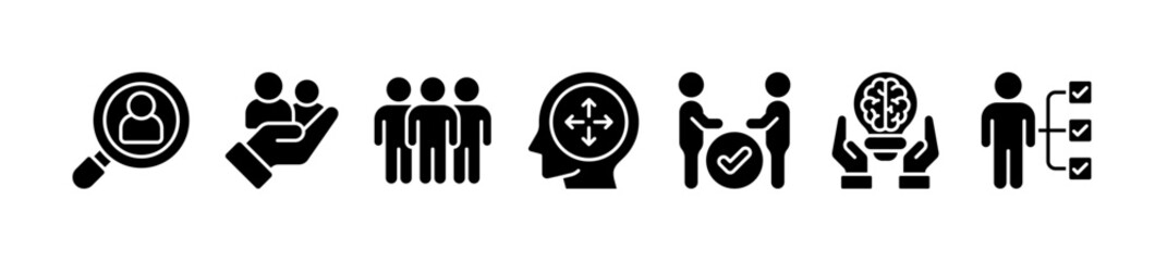 Employee orientation banner web icon vector illustration concept for human resources business industry, to introduce new employees into the organization with behavior, welcome, knowledge and skills ic