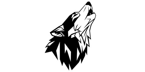 Ice Wolf Geometric Arctic Fantasy Vector Silhouette © T-Shop