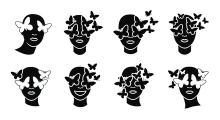 Obraz premium Butterfly Faces