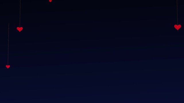 Heart Flying, Love Emoji, Valentine's day pink heart particles, abstract animated wallpaper background, Red heart icons falling Motion Background ,love particle animation for valentine&rsquo;s day