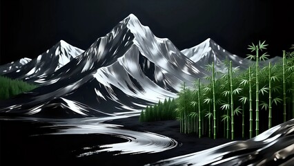 Winter mountain landscape