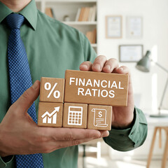 Financial Ratio Analysis Business Investment concept. Ratios financial profit and marketing liquidity taking into account new concept