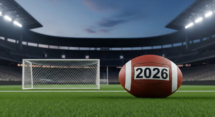 american football field stadium 2026 new matches concept 