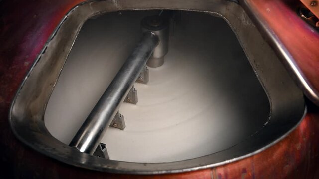 Process of Brewing Beer at a Private Craft Brewery With Slow Motion Details