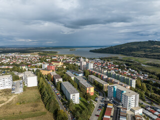 Obraz premium Aerial view of the town of Namestovo in Slovakia