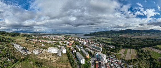 Aerial view of the town of Namestovo in Slovakia
