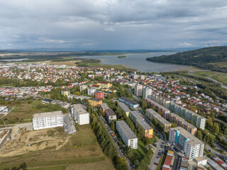 Fototapeta premium Aerial view of the town of Namestovo in Slovakia