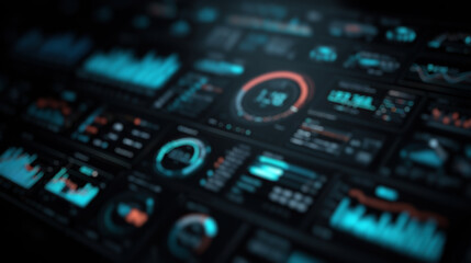 Fototapeta premium Real-time operational monitoring transforms KPI data into insights that support rapid decision-making and continuous improvement. 