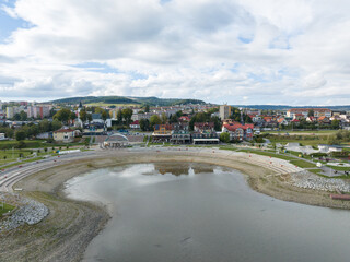Fototapeta premium Aerial view of the town of Namestovo in Slovakia