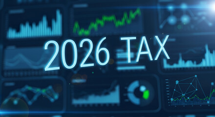 Fototapeta premium 2026 tax background currency exchange background 