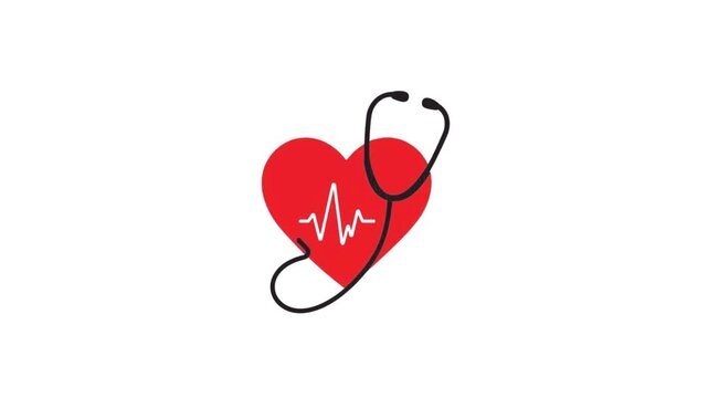 heart with stethoscope