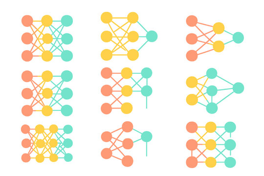 Abstract Network Layers with Glowing Nodes