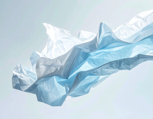 Obraz premium 雲になった紙 ― 紙雲の詩的平面