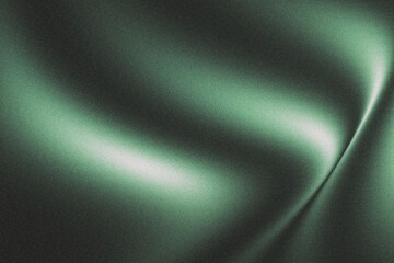 Silky green liquid abstract background with grainy texture, ideal for banners, posters, templates, and modern web design.