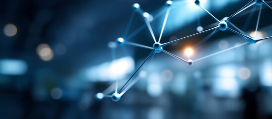 Understanding software defined networking in IT infrastructure heavily defocused background showcasing impact on network management flexibility scalability efficiency modern