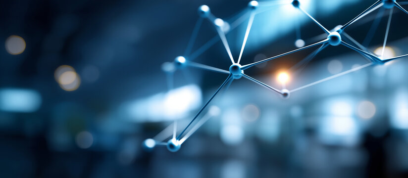 Understanding software defined networking in IT infrastructure heavily defocused background showcasing impact on network management flexibility scalability efficiency modern