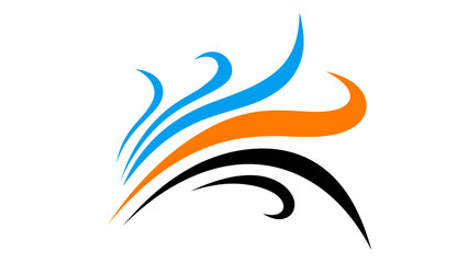 Obraz premium Abstract Colorful Swirling Lines and Curves.