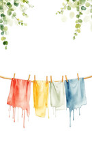 baby clothes hanging on clothesline