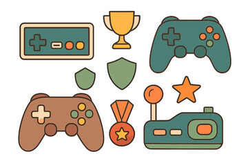 Retro Gaming Icons Set © icon_art