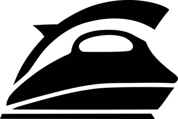 Iron silhouette vector icon isolated on a white background illustration