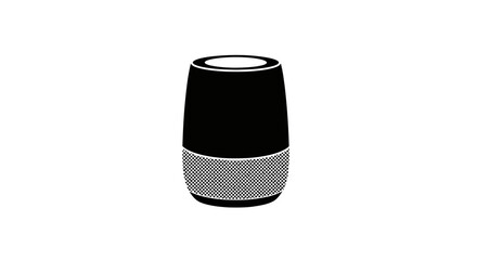 Black wireless smart speaker device.
