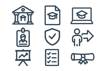 Education and Career Icons Set