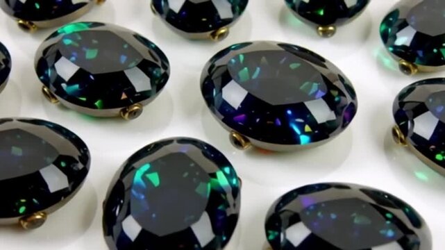 Alexandrit &ndash; Trommelstein, wei&szlig;er Hintergrund