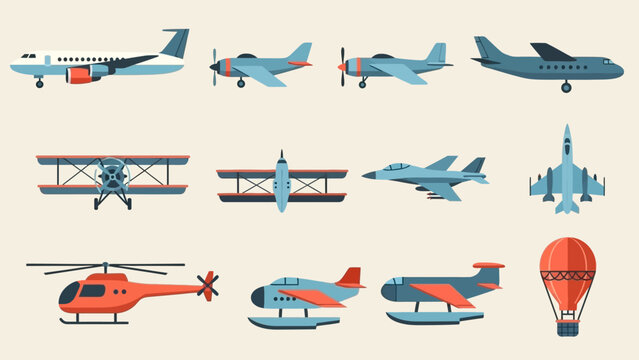 Collection of Various Aircraft and Air Transport.