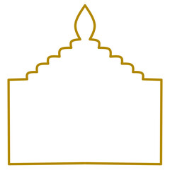 Oriental arch shaped decorative door or window frame in islamic style. Best for ramadan theme or other islamic event