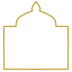 Oriental arch shaped decorative door or window frame in islamic style. Best for ramadan theme or other islamic event