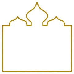 Oriental arch shaped decorative door or window frame in islamic style. Best for ramadan theme or other islamic event