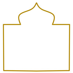 Oriental arch shaped decorative door or window frame in islamic style. Best for ramadan theme or other islamic event