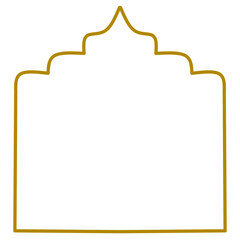 Oriental arch shaped decorative door or window frame in islamic style. Best for ramadan theme or other islamic event