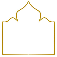 Oriental arch shaped decorative door or window frame in islamic style. Best for ramadan theme or other islamic event