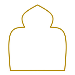 Oriental arch shaped decorative door or window frame in islamic style. Best for ramadan theme or other islamic event