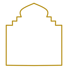 Oriental arch shaped decorative door or window frame in islamic style. Best for ramadan theme or other islamic event
