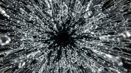 Abstract Black Hole with Bursting Light Particles.