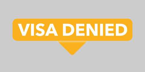 Visa Denied Stamp Vector, Red Grunge Round Rubber Seal Vector  Illustration.