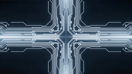 Abstract circuit board design digital technology connection concept illustration