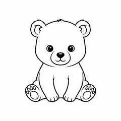 Naklejka premium Cute cartoon teddy bear illustration for children.