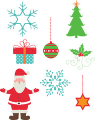 set of christmas icons
