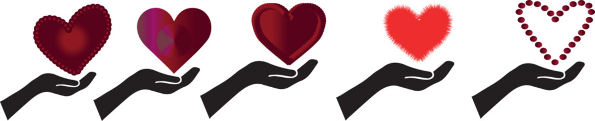 Obraz premium black and white ribbon, Modern Valentine's Day Concept with 3D Glossy Hearts, Minimalist Aesthetic Background, and Inclusive Romantic Gift Symbols for 2026 Marketing