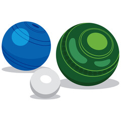 Lawn Bowling Balls vector drawing.