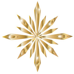 golden star isolated on white background