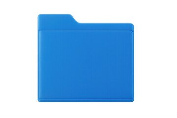 Blue 3d folder icon showing document organization