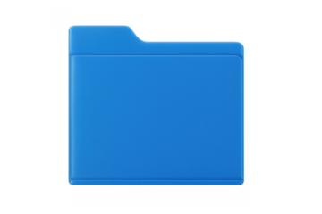 Blue 3d folder icon showing document organization