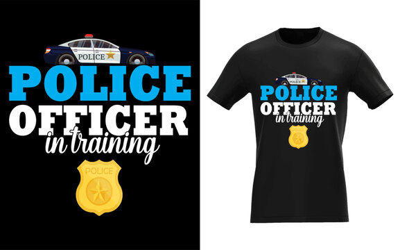 Police Officer In Training Funny Kid Cop Policeman