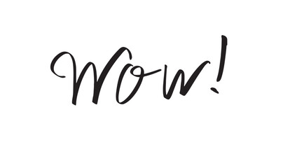 wow text font calligraphy hand written lettering script black color object icon wow surprise happy birthday fun enjoy banner wow anniversary happy advertisement marketing sale wow modern wow emotion 