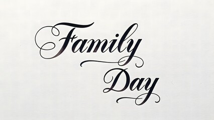 Family day celebration logo or greeting card