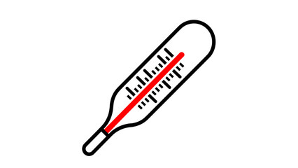 Thermometer Showing High Temperature Reading.